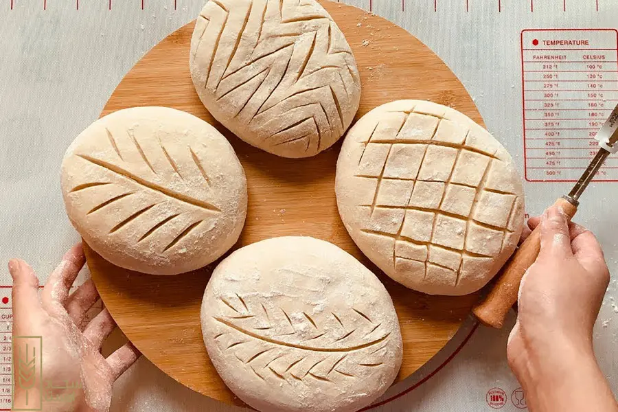 برش سطحی نان - راز پخت نان خانگی